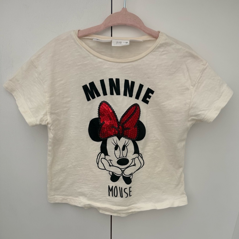 Zara Minnie Mouse Tee 18-24m or 2/3 - Picture 4 of 6